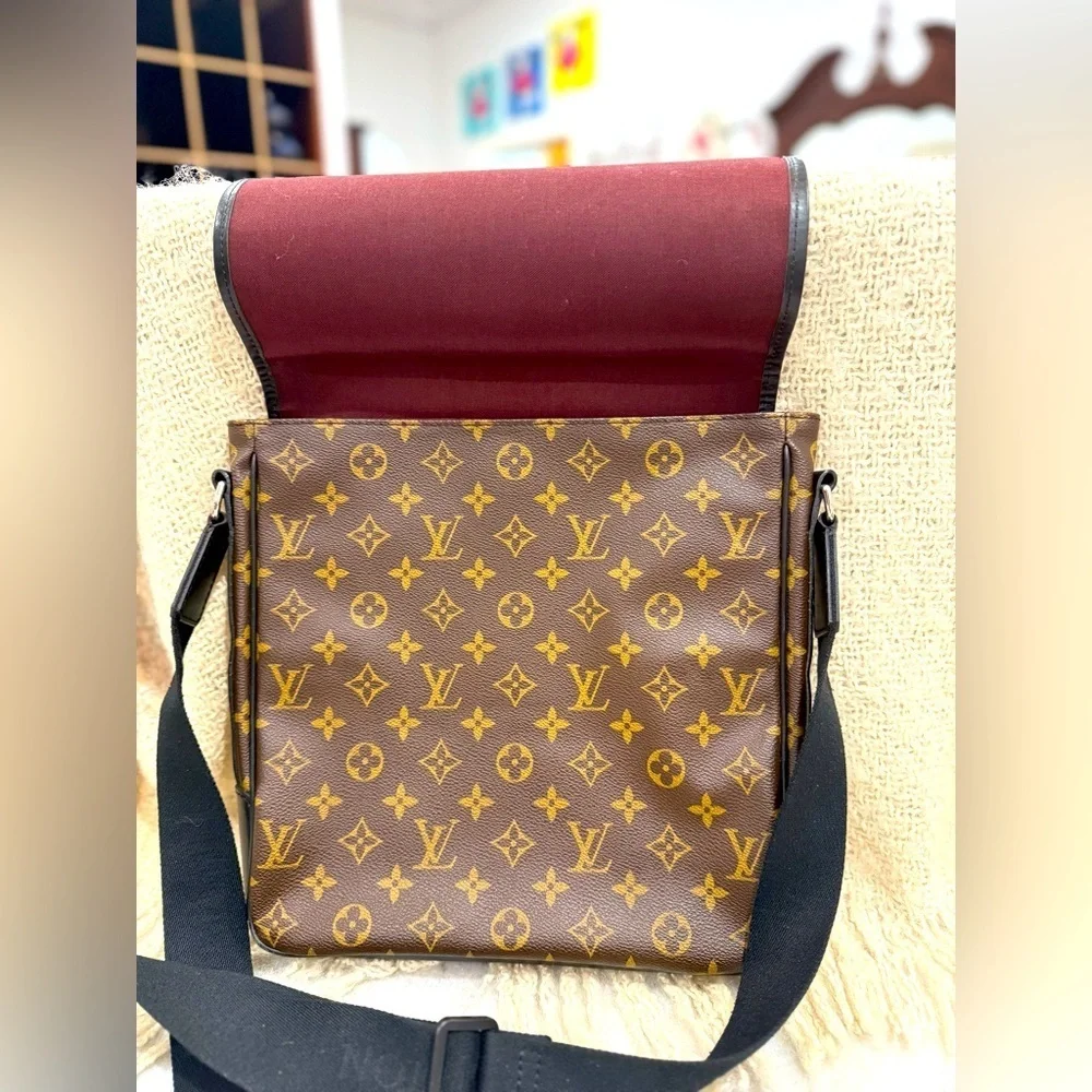 Louis Vuitton Monogram Messenger Bag in Brown and Black